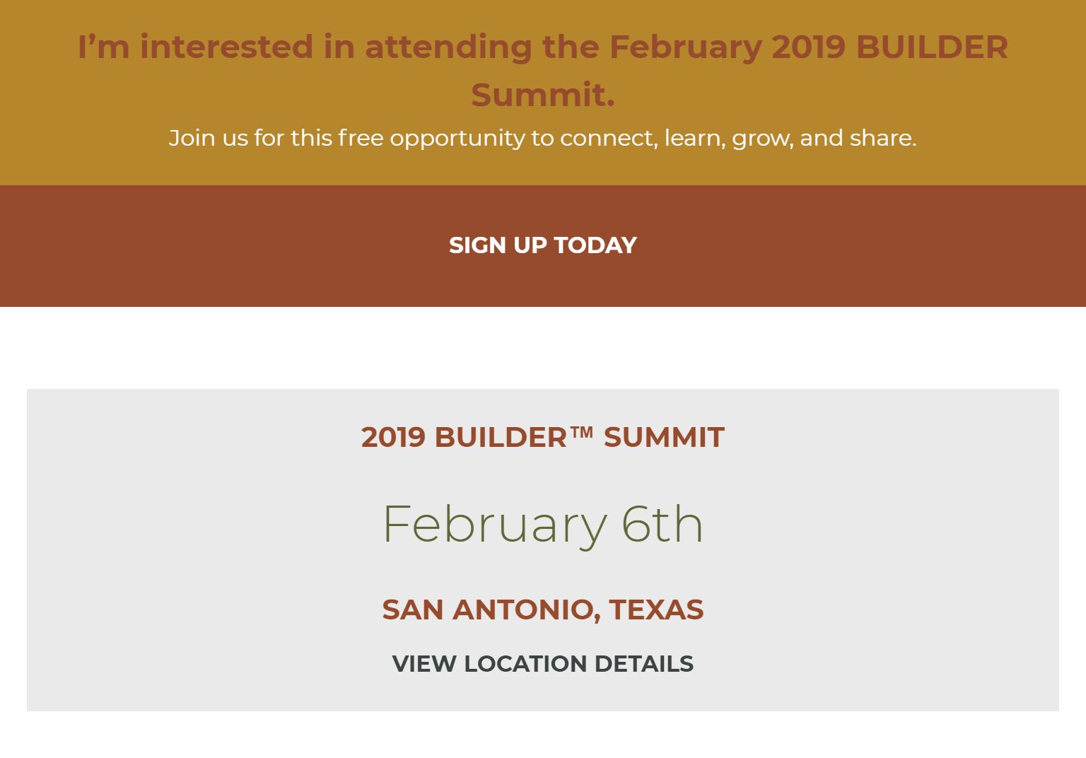 Builder Summit Tablet Screenshot