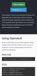 Openskull CSS Website Mobile Screenshot