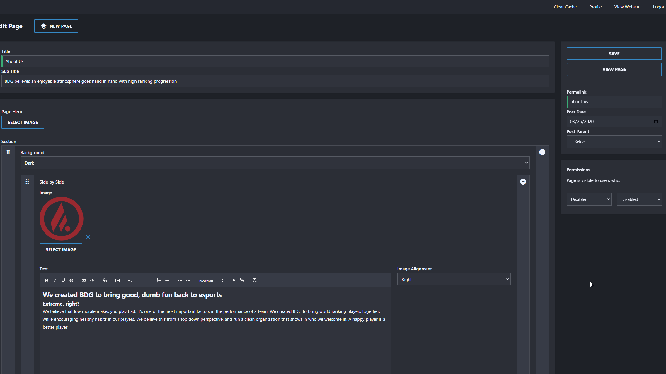 ReforgeCMS screenshot